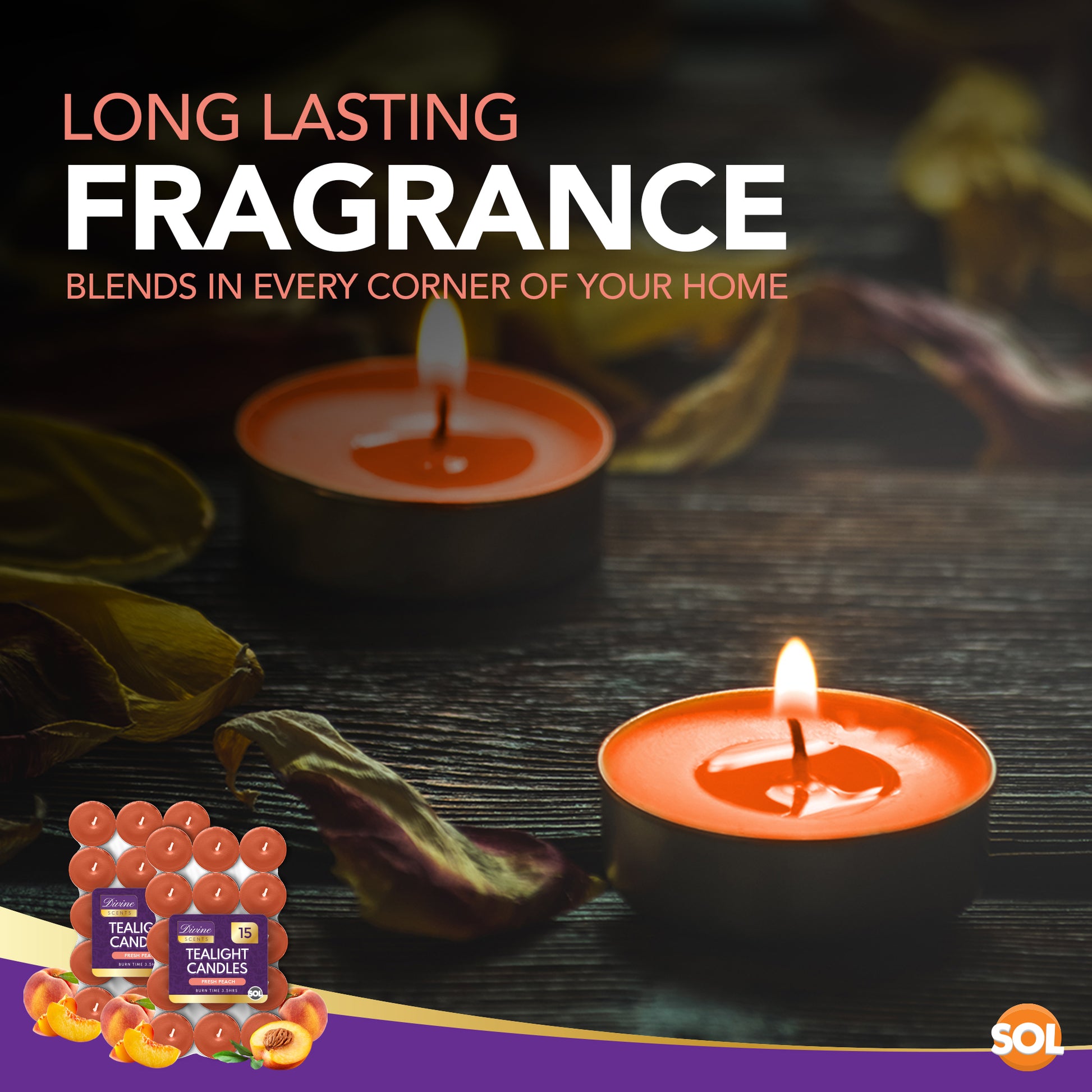 30pk Scented Tea Lights Candles | Various Perfumes 4 Hour Burn Night T Tealights