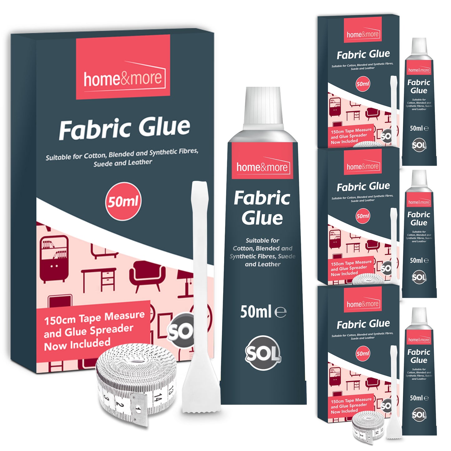 Extra Strong Fabric Glue 50ml | Washable Adhesive Repair Hemming Sewing Textile