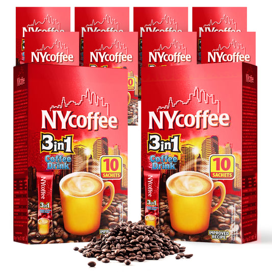 Instant Coffee Sachets 3 in 1 White with Sugar | Bulk Pack 100