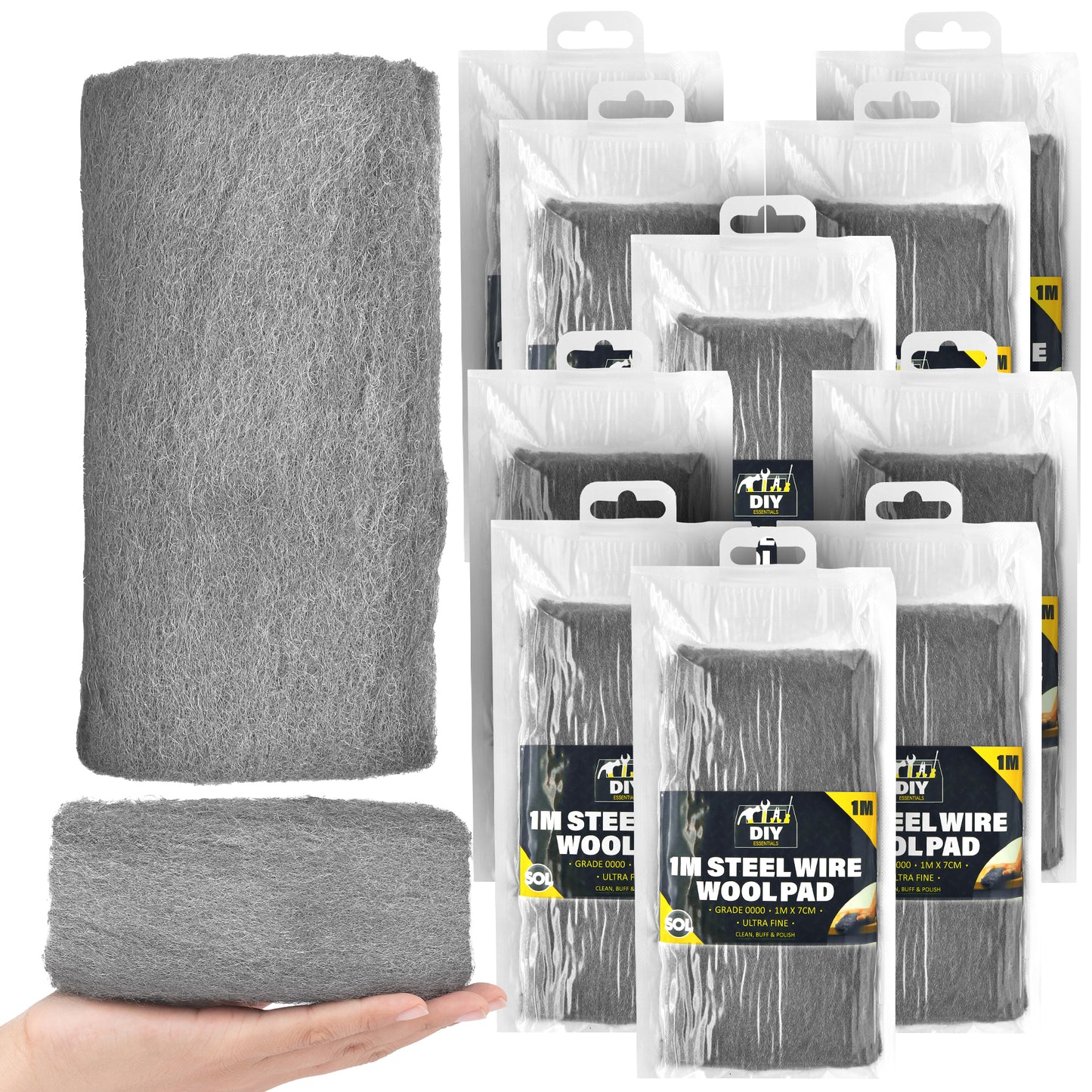 Steel Wire Wool Roll Ultra Fine | Rust & Polish | 1M