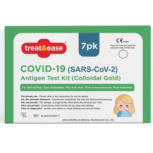 COVID-19 Antigen Test Kit Saliva | Self-Testing Rapid Lateral Flow | 7 Pack