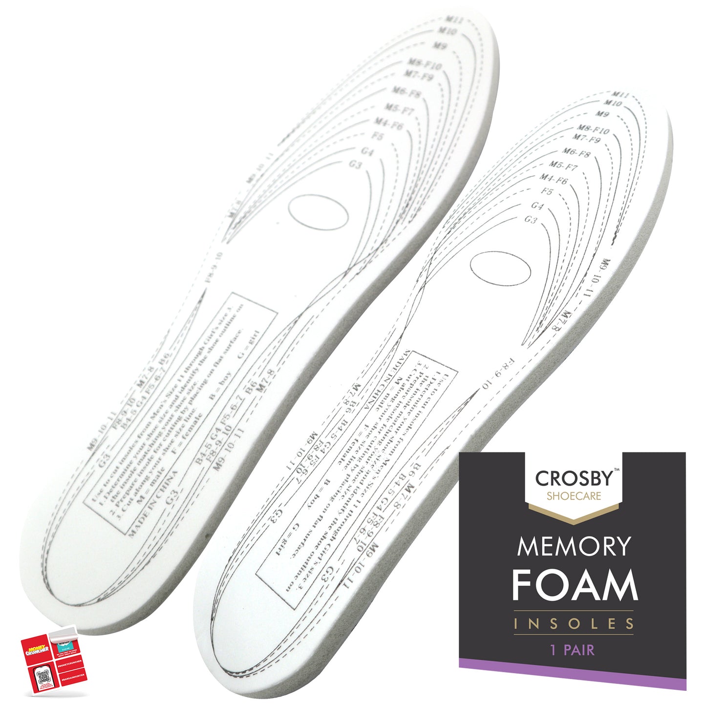 Memory Foam Insoles | Comfort Shoe Pads | 2 Pack