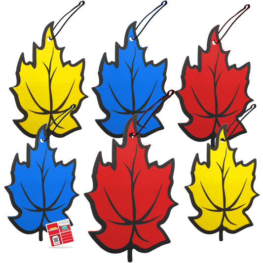 Woodland Leaf Car Air Fresheners | Vanilla Berry New Car Smell | 6 Pack