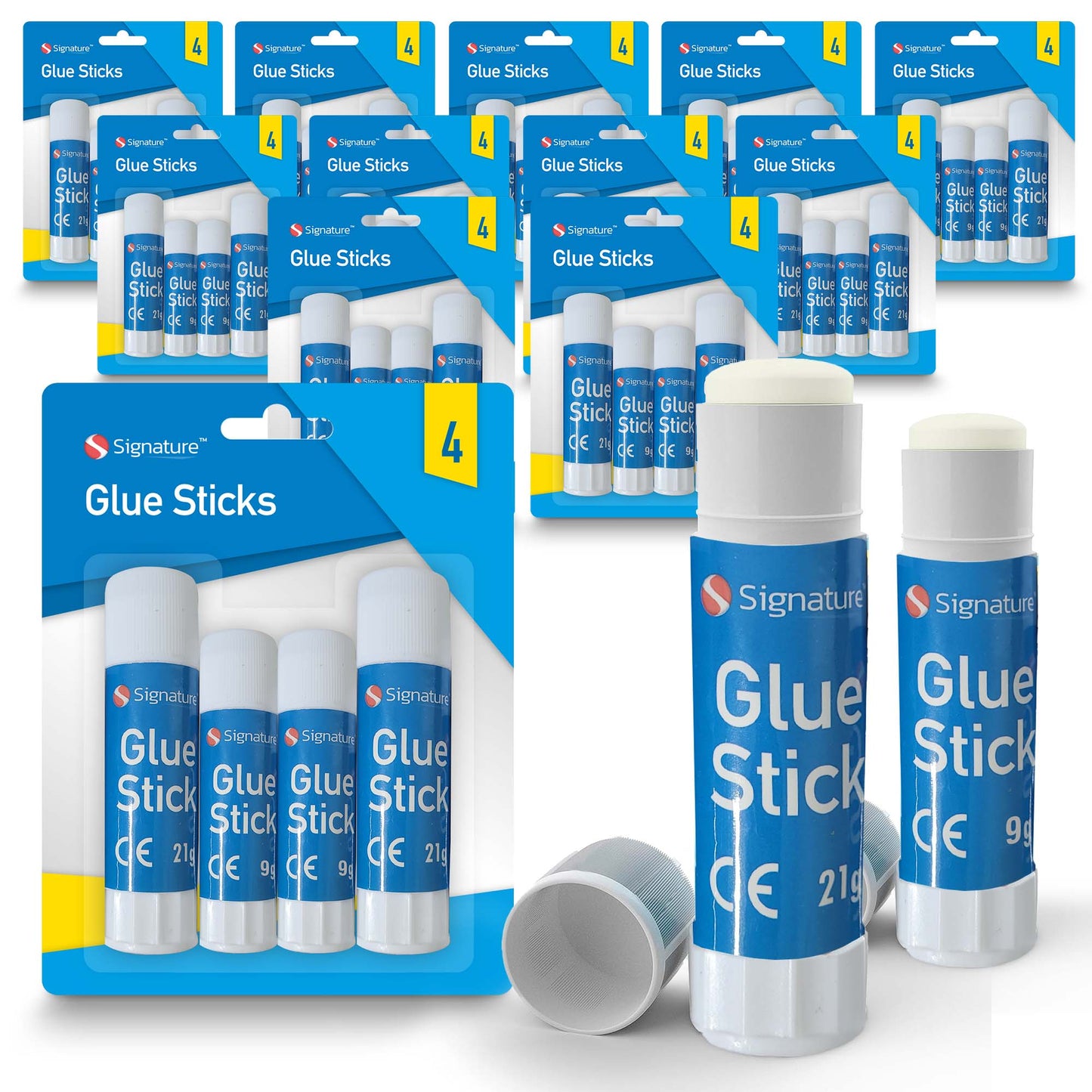Glue Sticks Multipack | Washable Non-Toxic 9g & 21g | 48 Pack