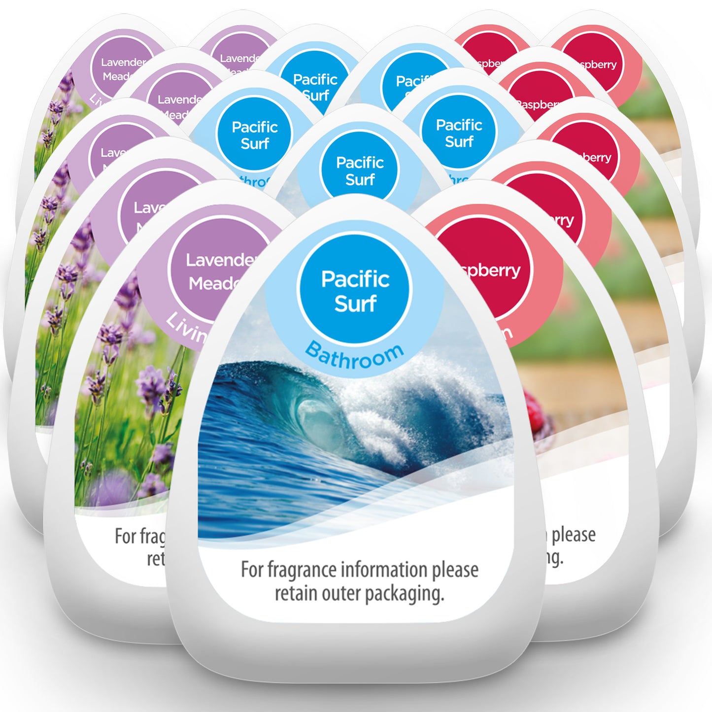 Mini Solid Gel Air Freshener 60g | Bathroom & Home Scent | 18 Pack