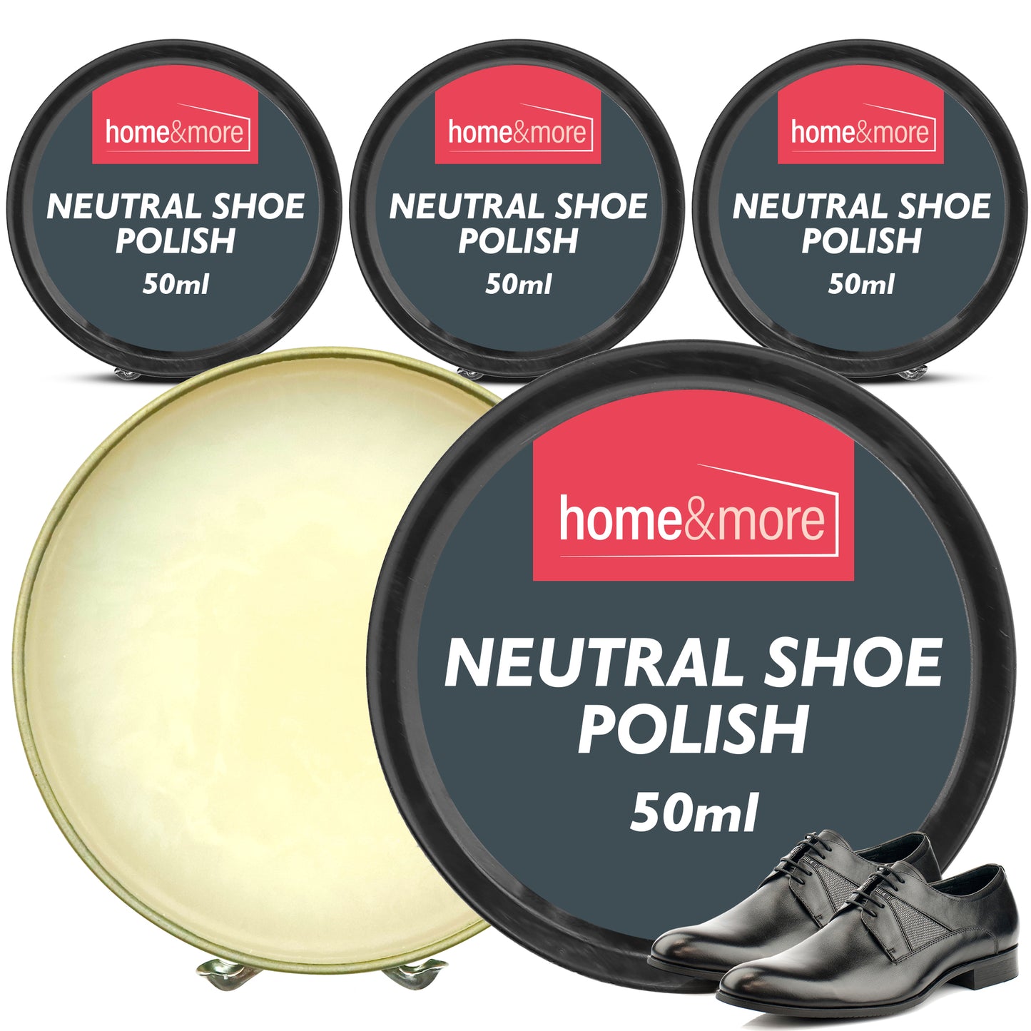 Neutral Shoe Polish Wax 50ml Leather Boot Cleaner | 3 Pack