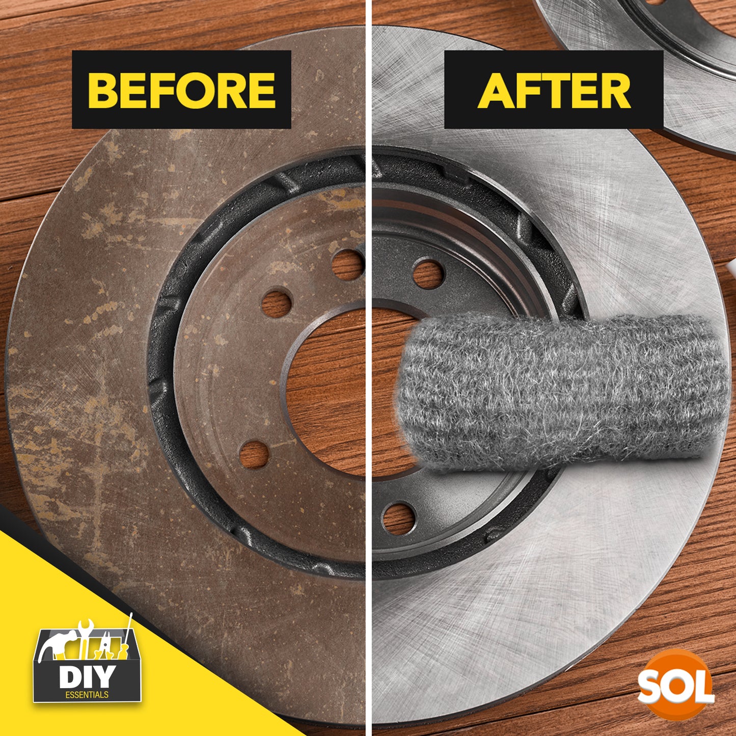 SOL 48pk Steel Wool Pads – Fine Grade 0 Metal Scourers for Polishing, Buffing, Rust Removal, Paint Prep – Multipurpose Scourers for Cleaning Wood, Furniture, Surfaces & DIY Tasks