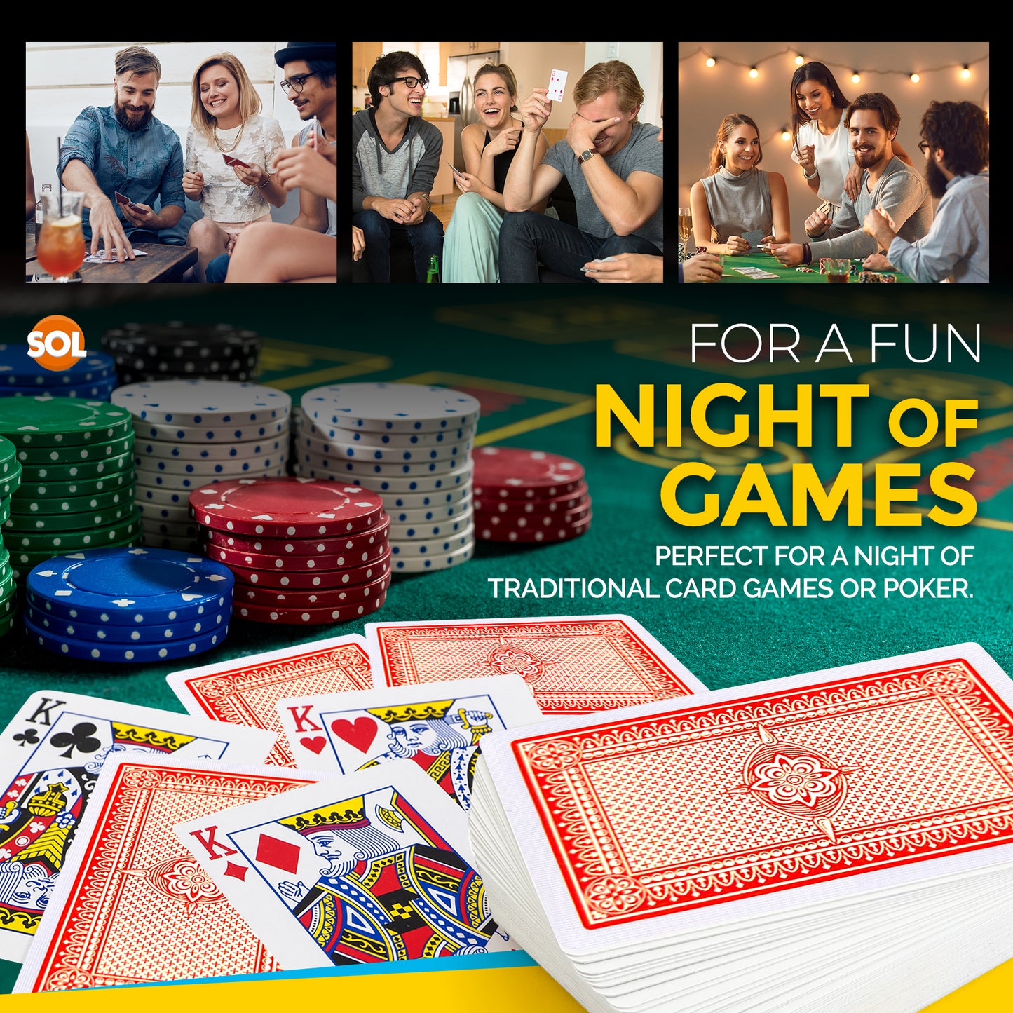 Playing Cards | Plastic Coated Professional Poker Deck | 12 Pack