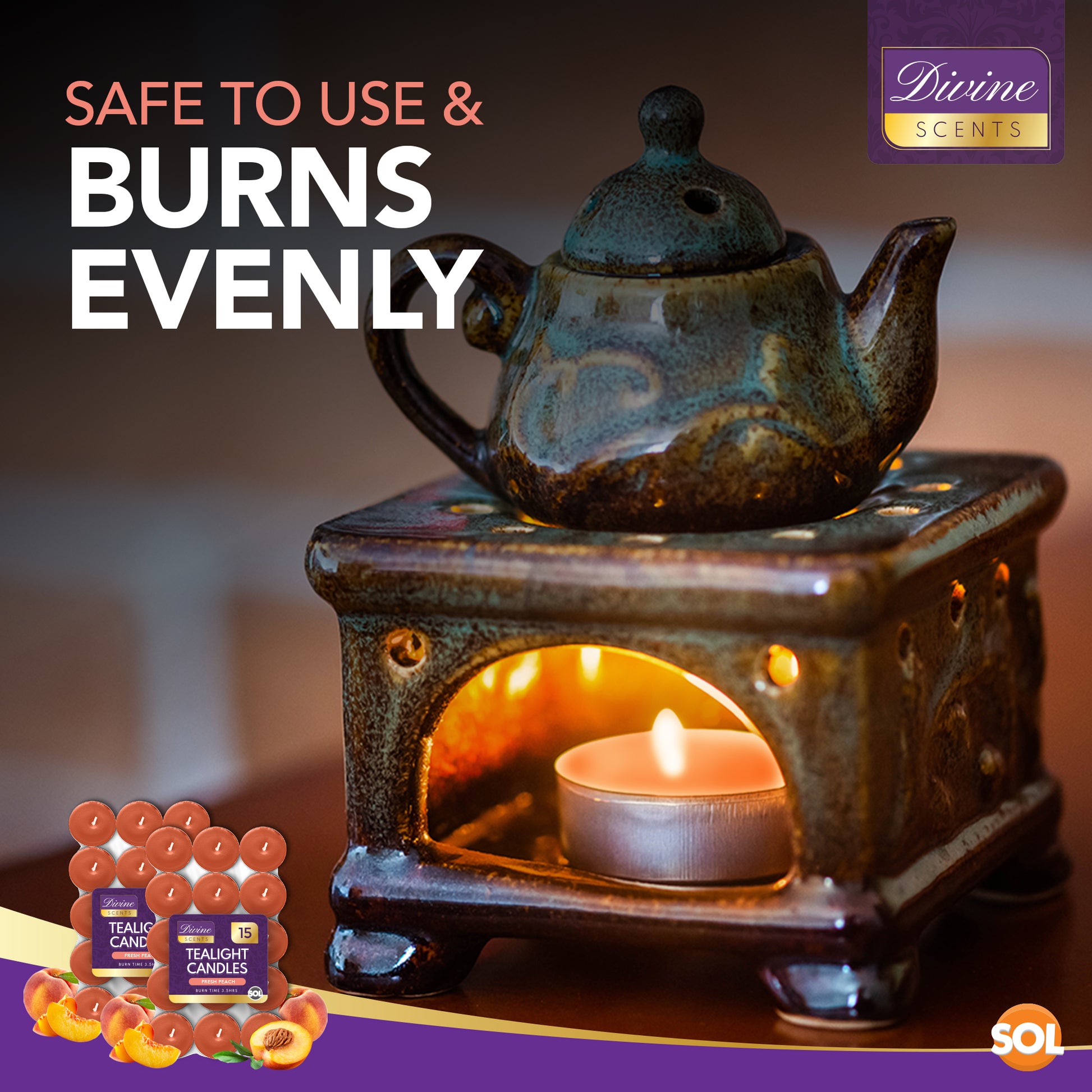 30pk Scented Tea Lights Candles | Various Perfumes 4 Hour Burn Night T Tealights