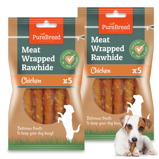 Dog Chews Rawhide Chicken Snack| Healthy Treats | 10 Pack