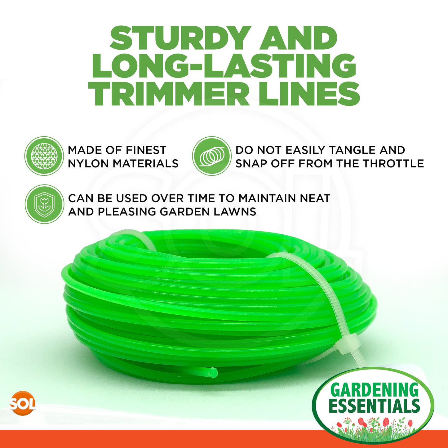 Garden Strimmer Trimmer Line Cord 20M | Nylon Wire | 2 Pack
