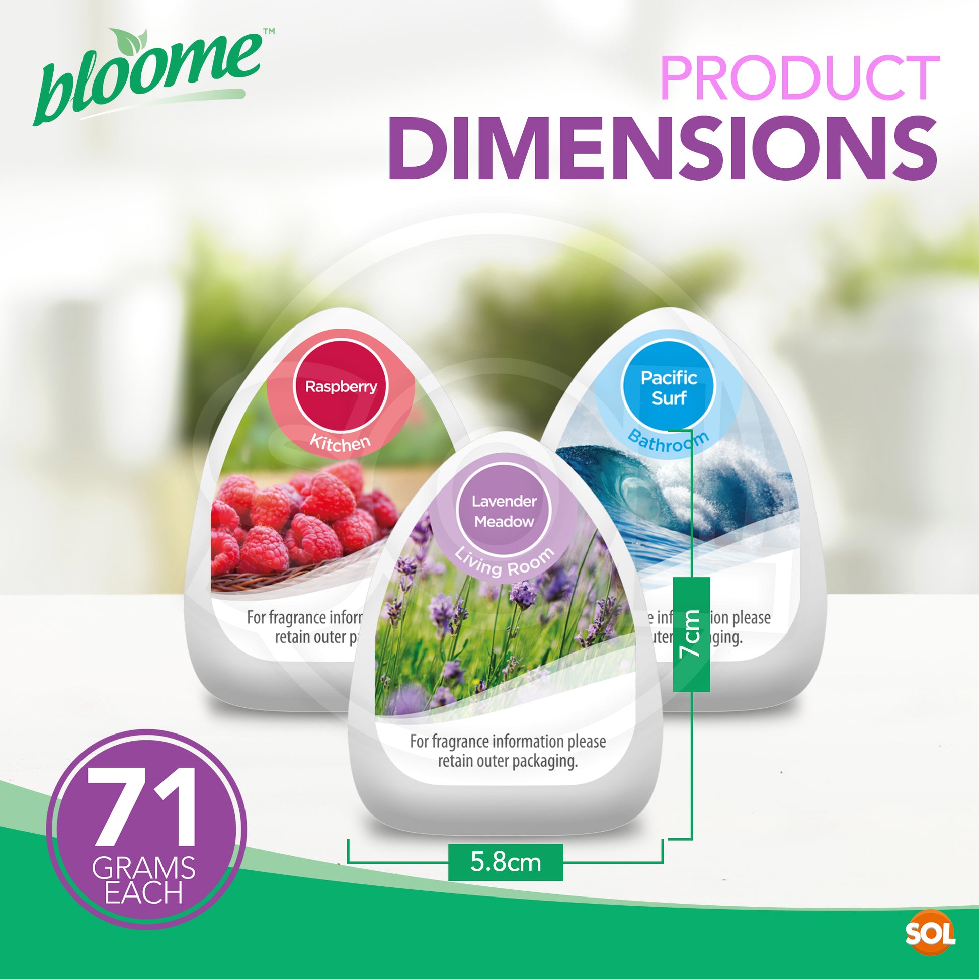 18pk Mini Gel Air Fresheners For Home | Multipack Bathroom Air Freshener