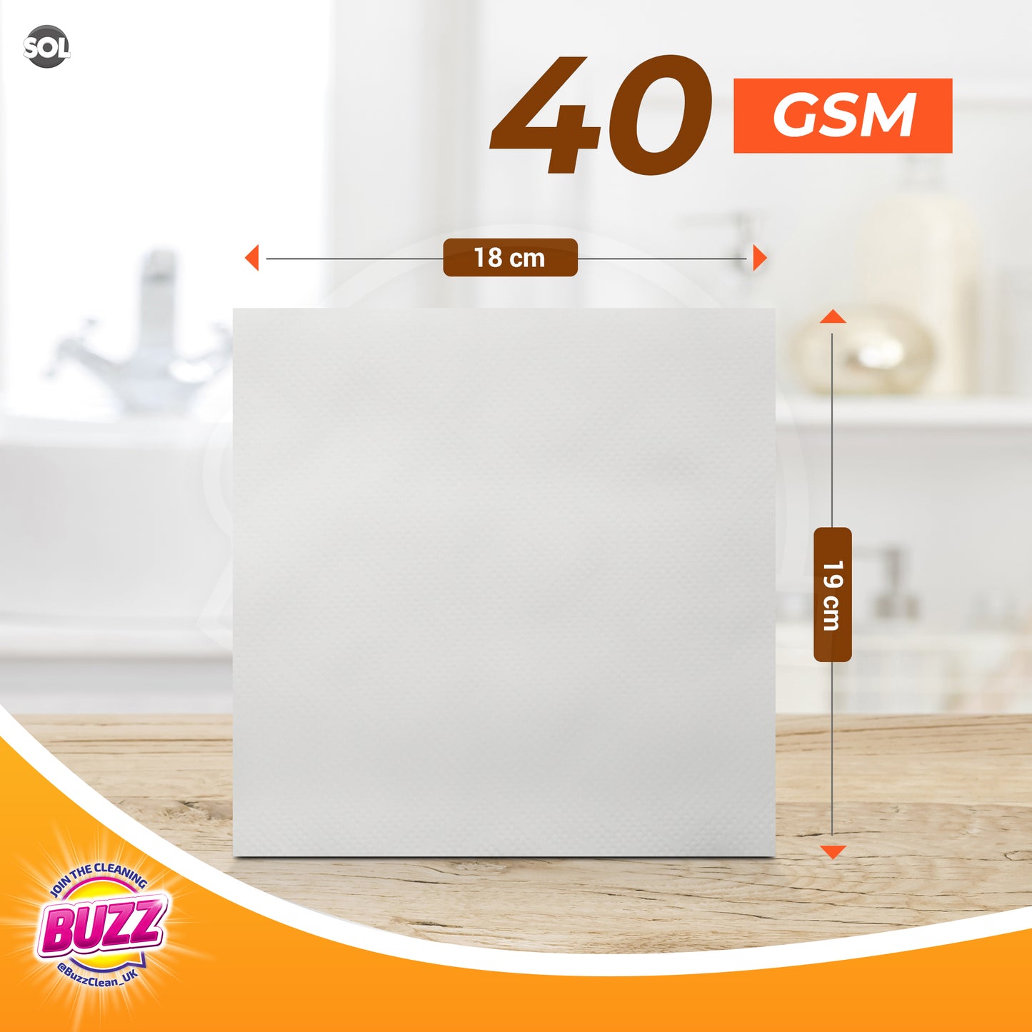 Antibac Surface Wipes Lemon Mandarin | 100 Wipes