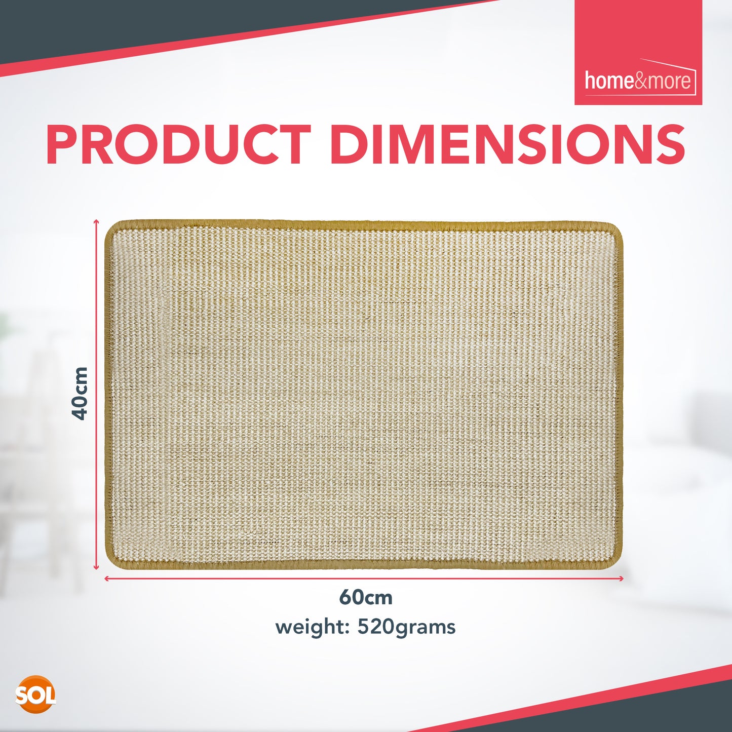 Cat Scratching Mat Sisal 60x40cm | Kitten Board Pad | 2 Pack