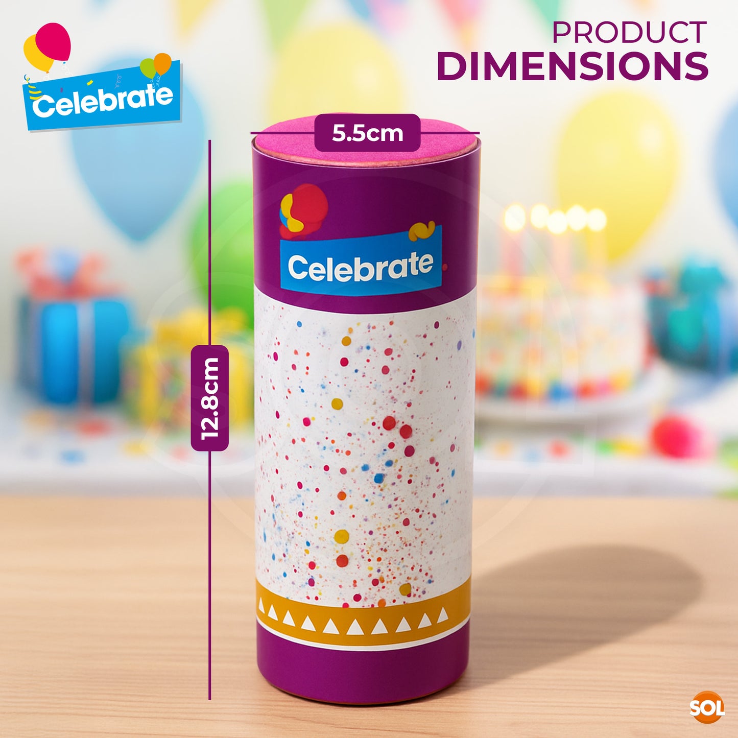 Confetti Cannons | Parties Weddings Birthdays Celebrations | 48 Pack