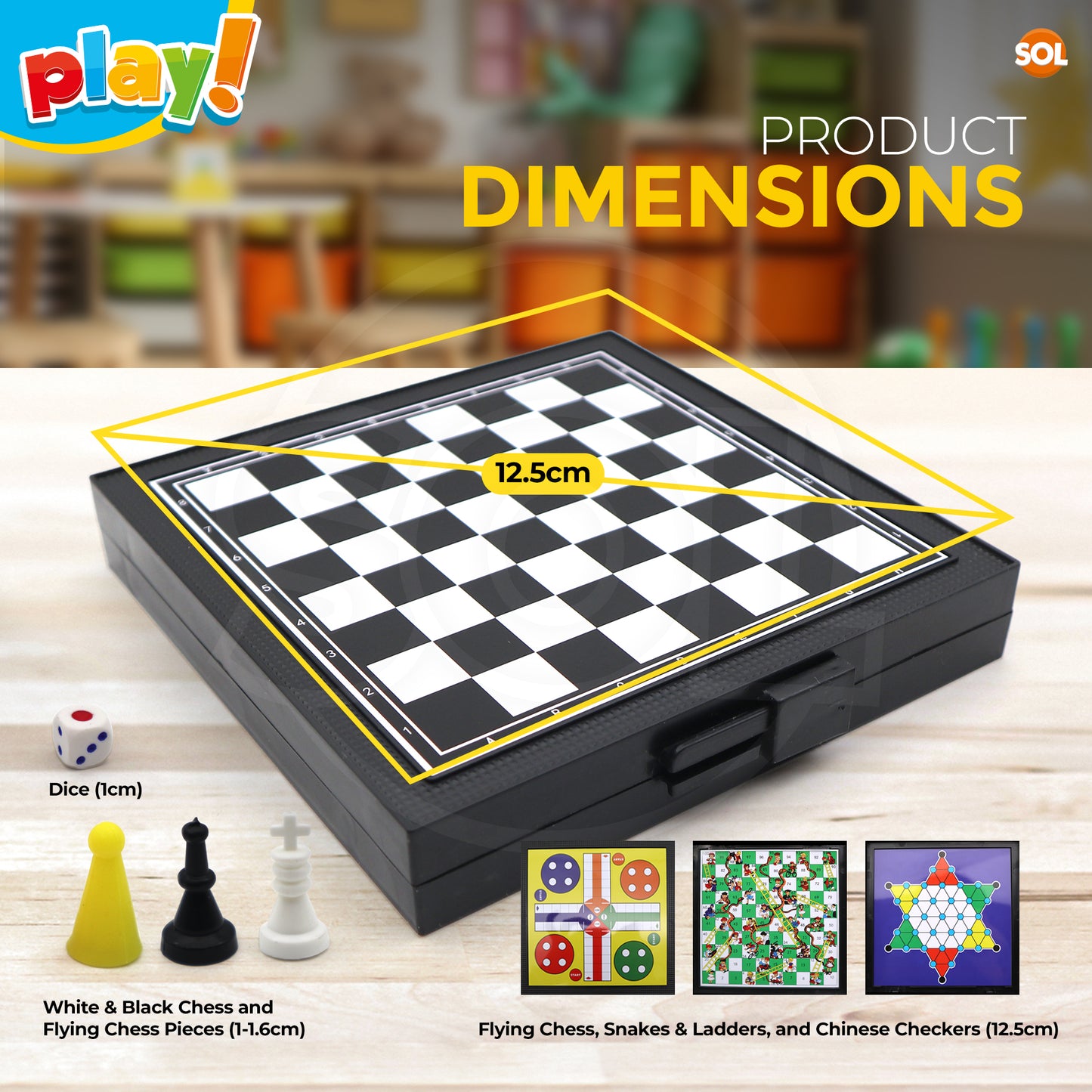 Magnetic Travel Games 4 in 1 Mini Pocket Board Set Adults & Kids