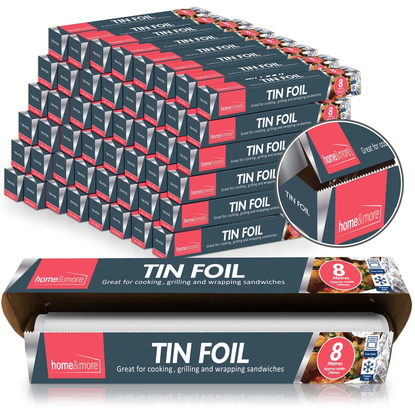 32-384M x 290mm Kitchen Foil Strong Tin Aluminium Roll Food Catering Wrapping