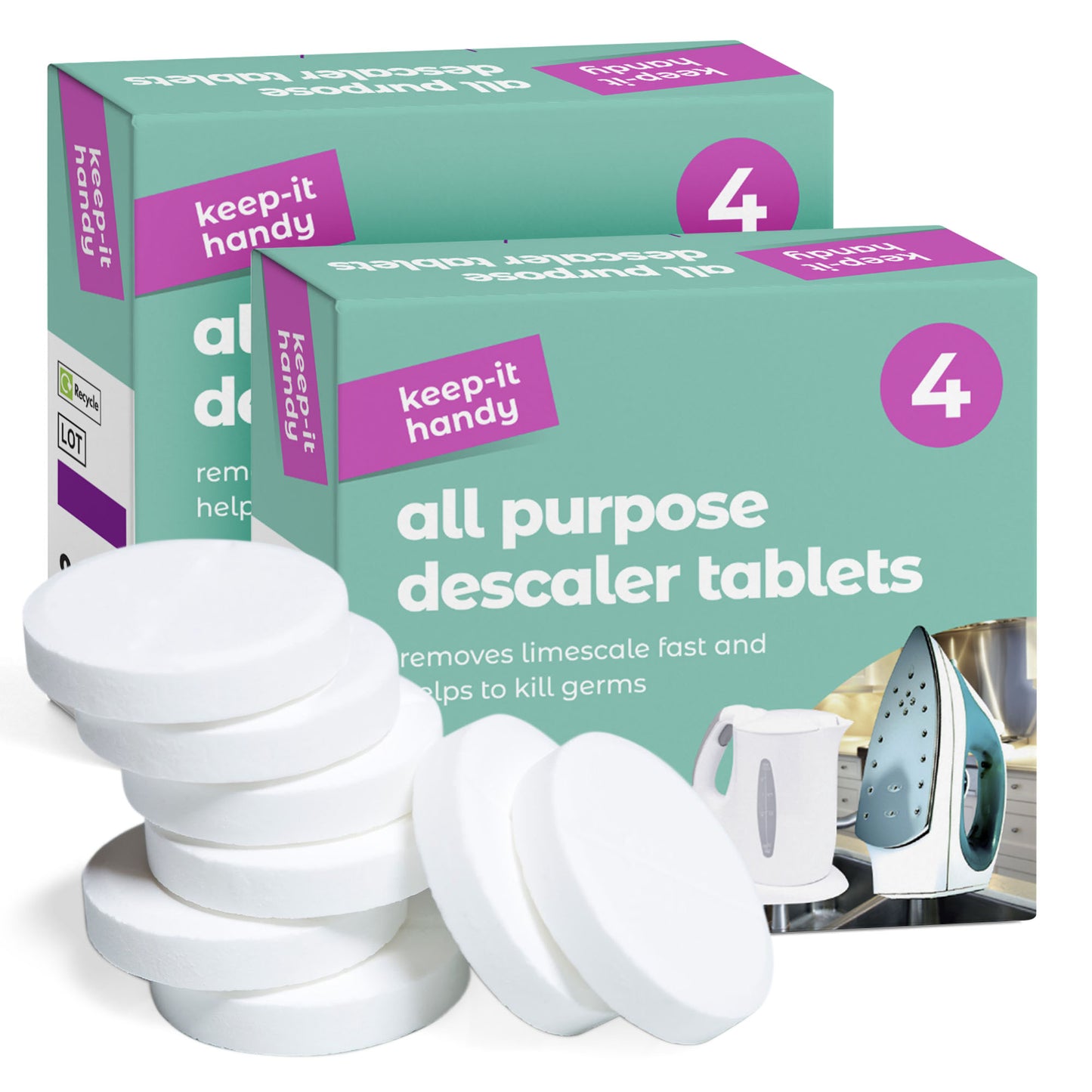 16-96 All Purpose Descaler Tablets Limescale Cleaning Coffee Machine Kettle Iron