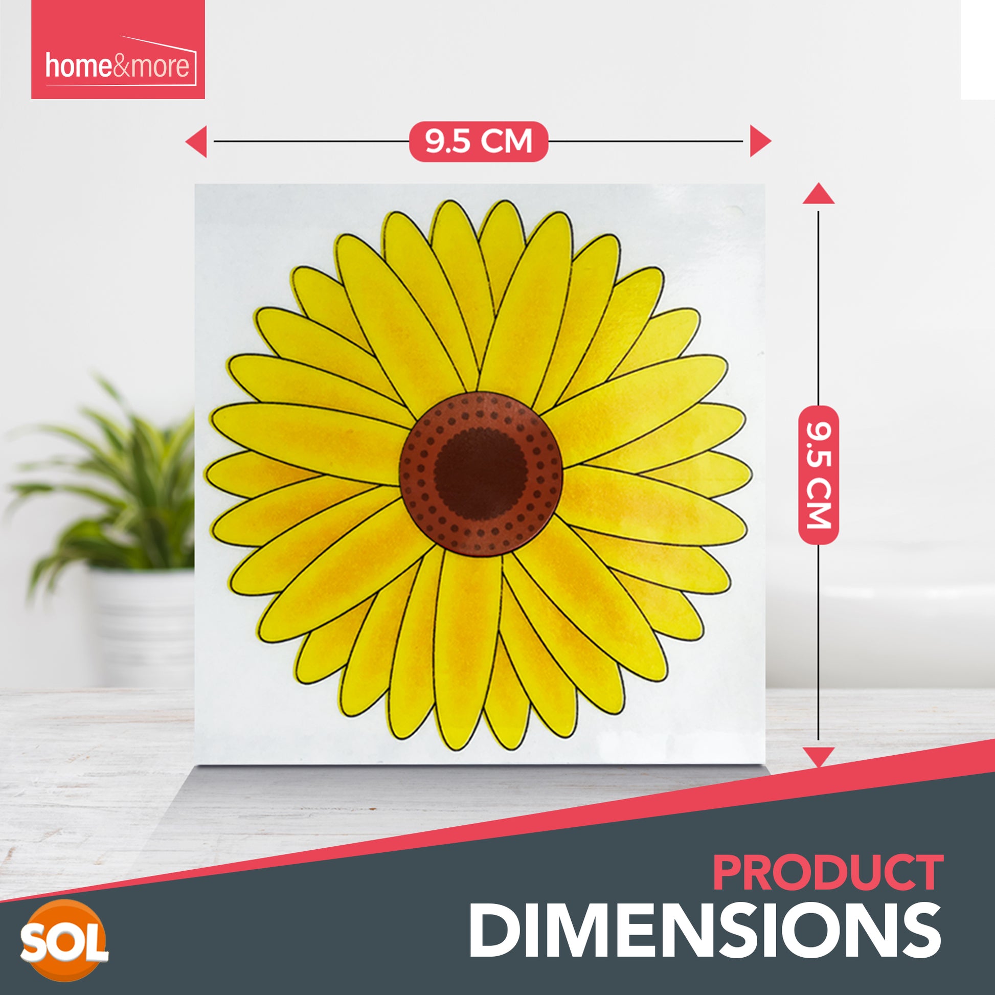 Window Sticker Fly Traps, Sunflower Design for Fruit Flies, Moth, Mosquitoes, Sticky Paper Indoor Catcher for Home Use