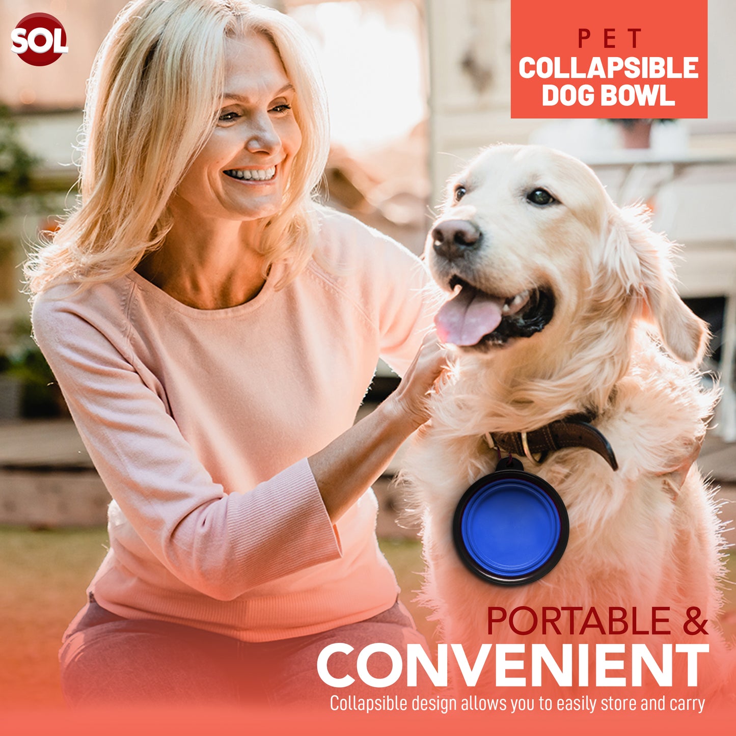 Collapsible Dog Bowls Silicone Travel Pet Dish – 2 Pack