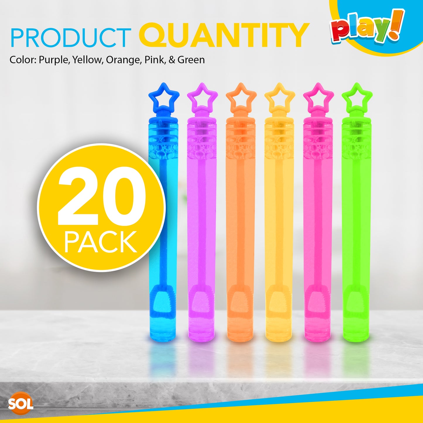 Kids Party Bag Bubbles Mini Wands 8cm | Bubble Tubes | 20 Pack