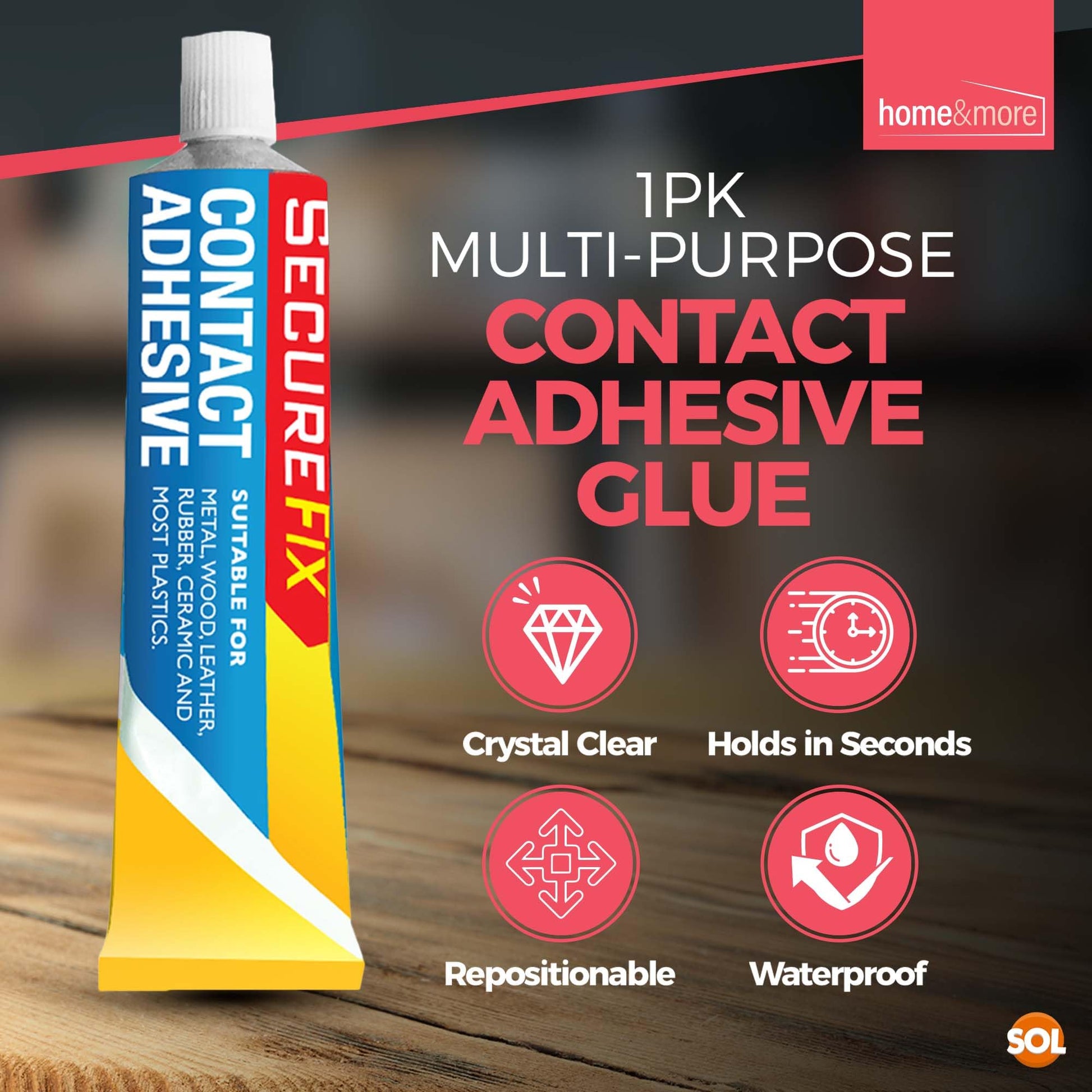 40ml Contact Adhesive Tube Glue | Multi Purpose Waterproof Shoe Leather Rubber