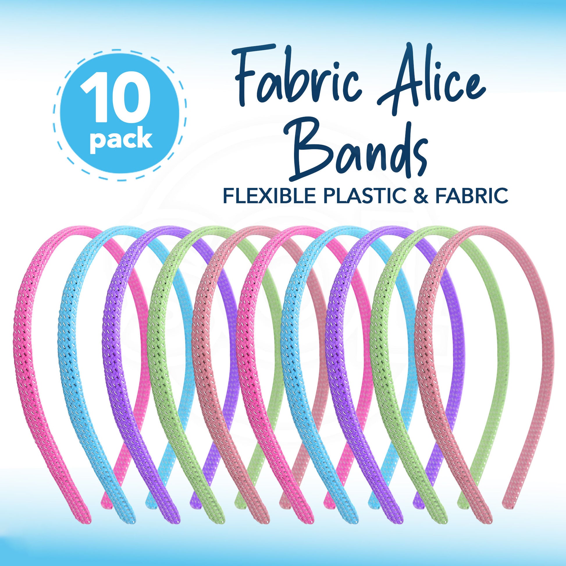 5pk - 10pk Fabric Alice Bands Durable Hair Headbands Hairband For Girls Women Ladies