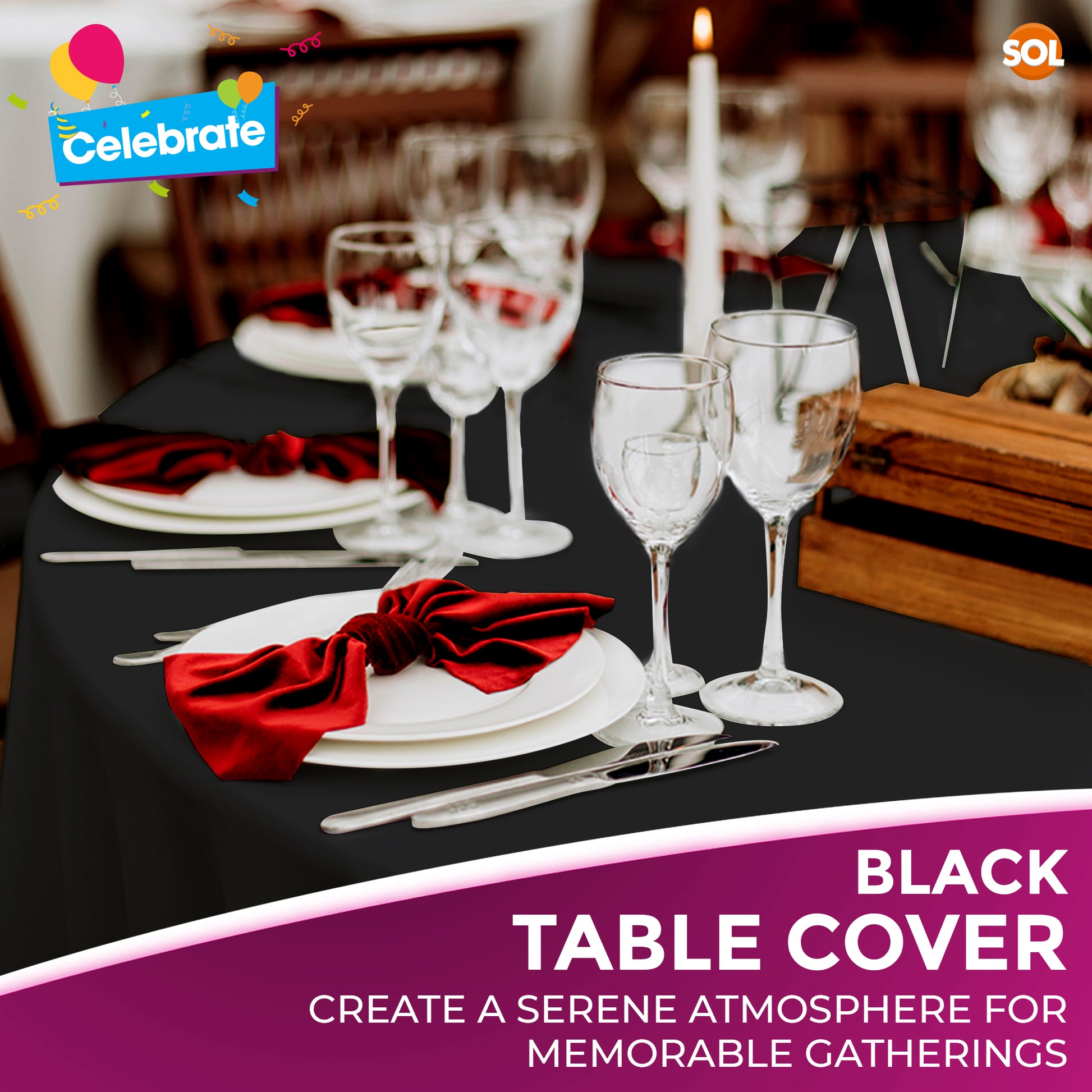 Bulk 72-Pack Black Round Table Cloth Disposable 140cm Halloween Party Round Tablecloths For Circular Table Cloth Round Table Cloths Circular Tablecloth Black Round Table Cloth Round Tablecloth (24x3pk)