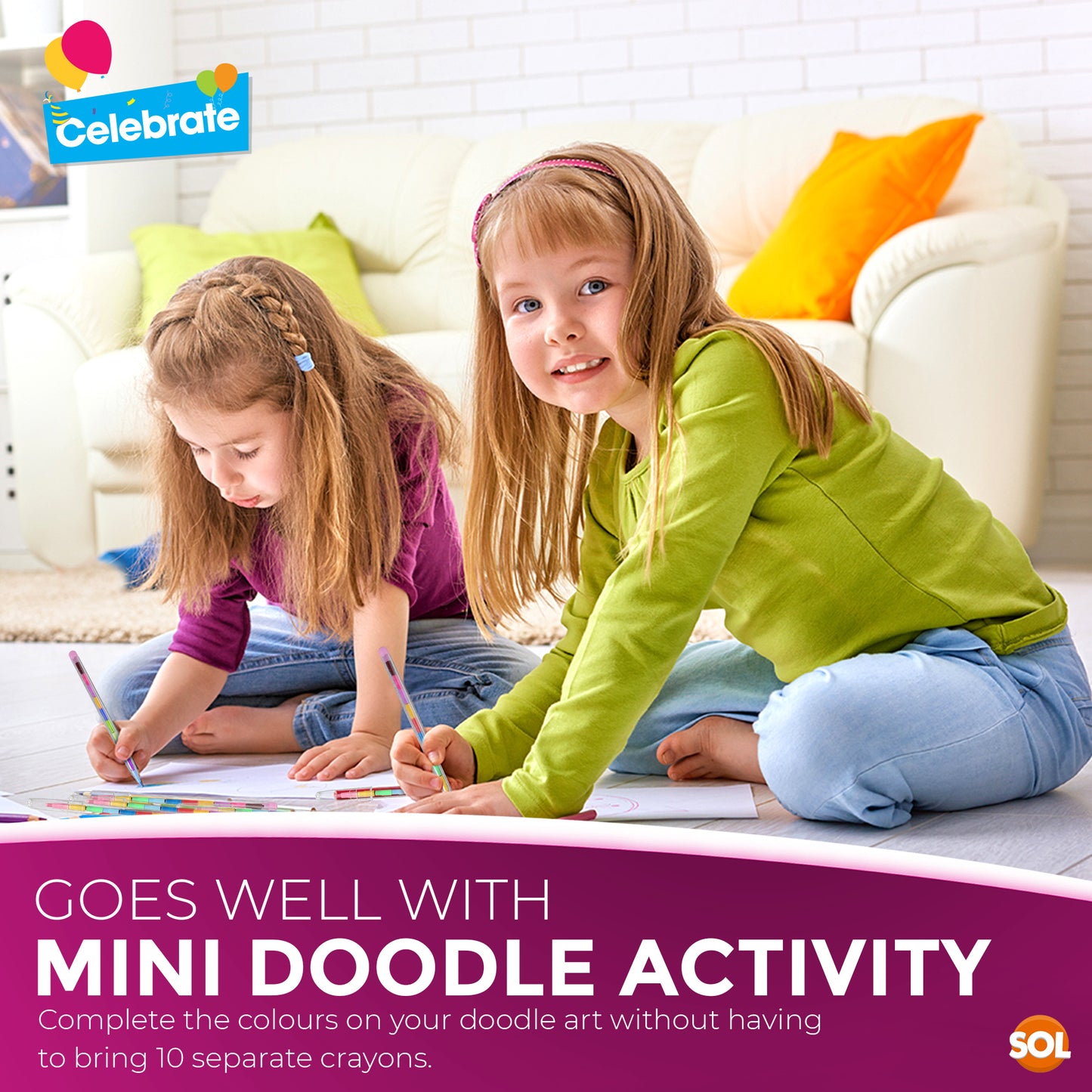 Rainbow Swap Point Crayons Twistable Mess-Free Colouring | 48 Pack