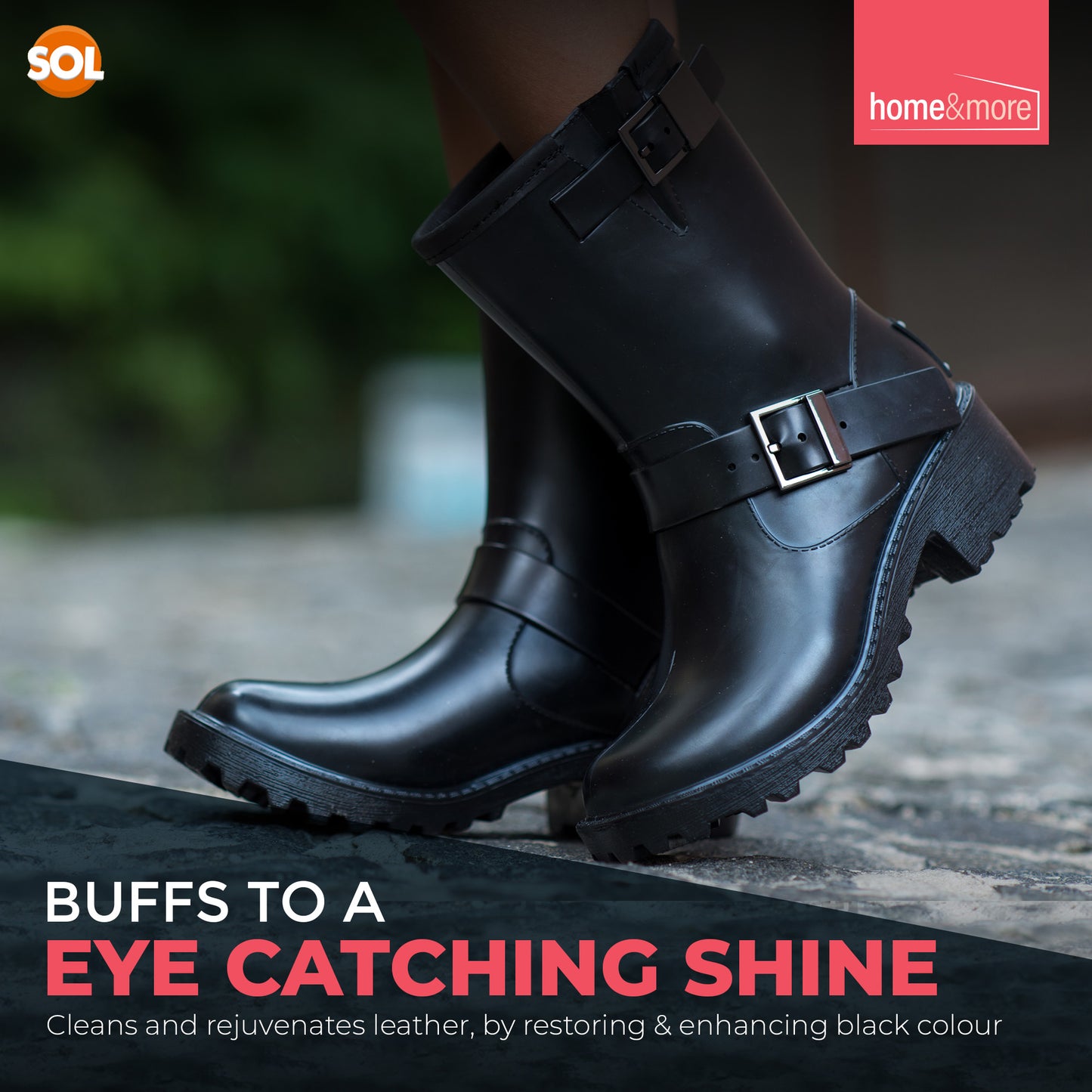 Wax Shoe Polish Black 50ml | Leather Boot Cleaner | 6 Pack