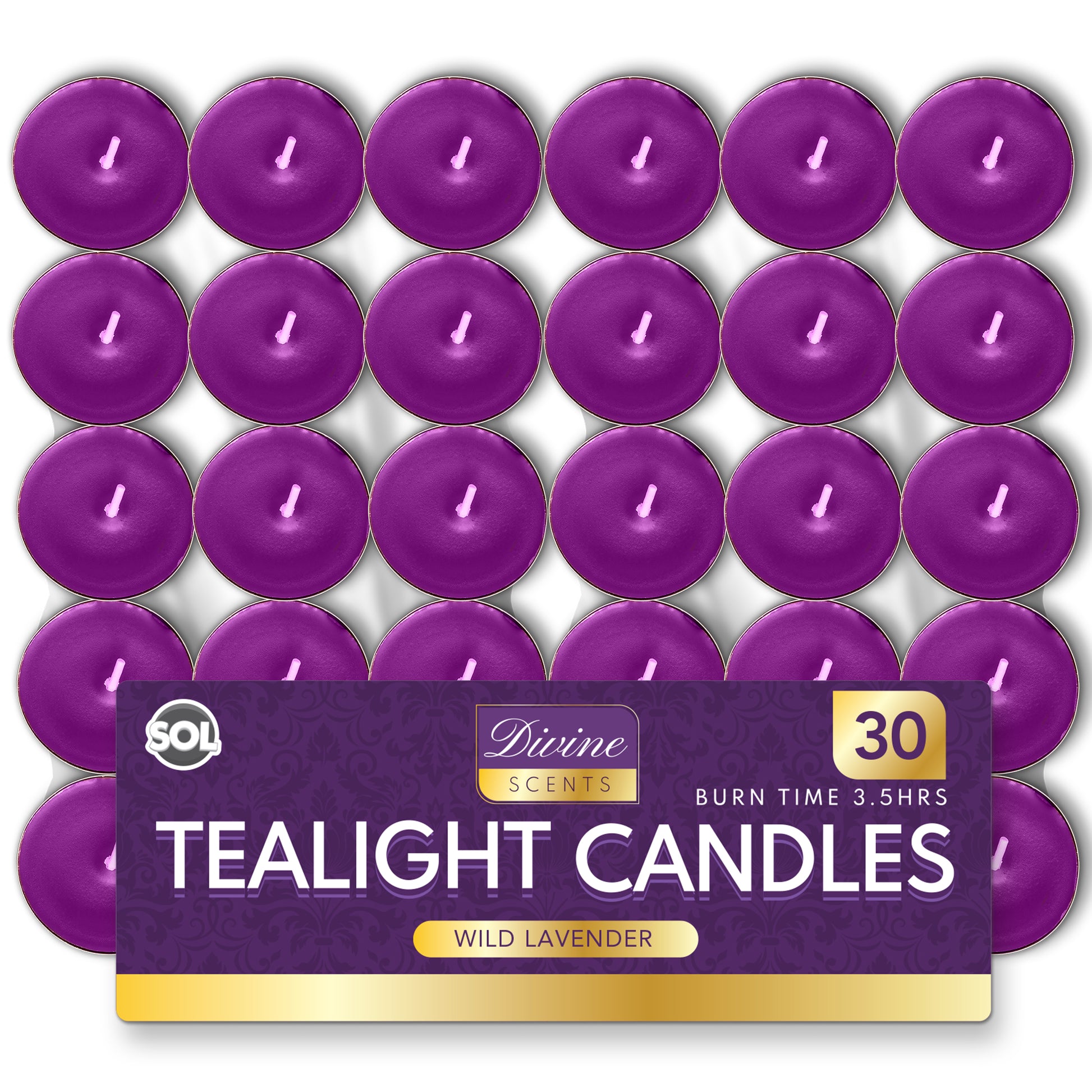 30pk Scented Tea Lights Candles | Various Perfumes 4 Hour Burn Night T Tealights