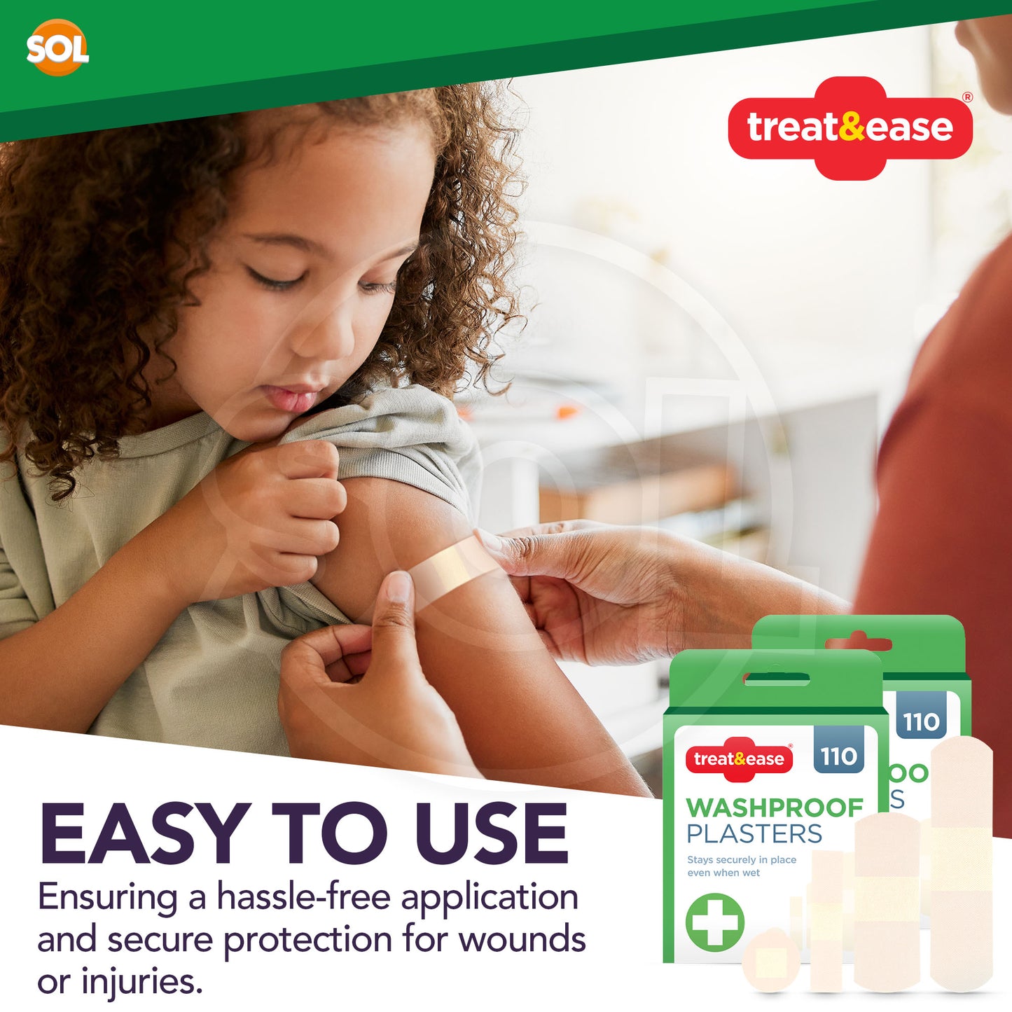 110–440 Pack Waterproof Washproof Plasters | First Aid for Kids & Adults