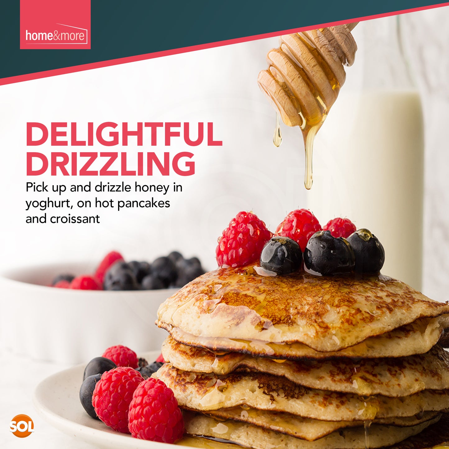 Wooden Honey Spoon 16cm Syrup Dipper Drizzler Stick | 2 Pack