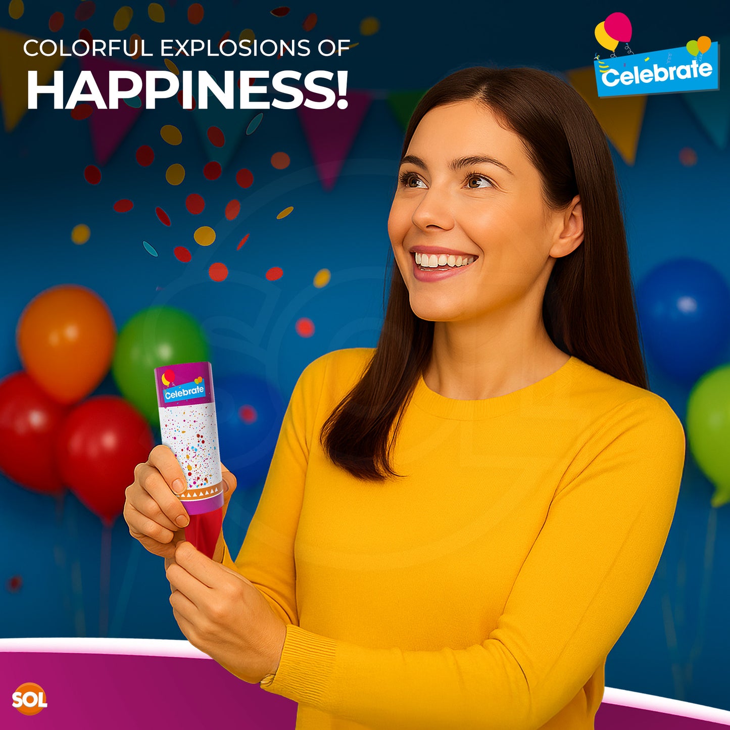 Confetti Cannons | Parties Weddings Birthdays Celebrations | 48 Pack