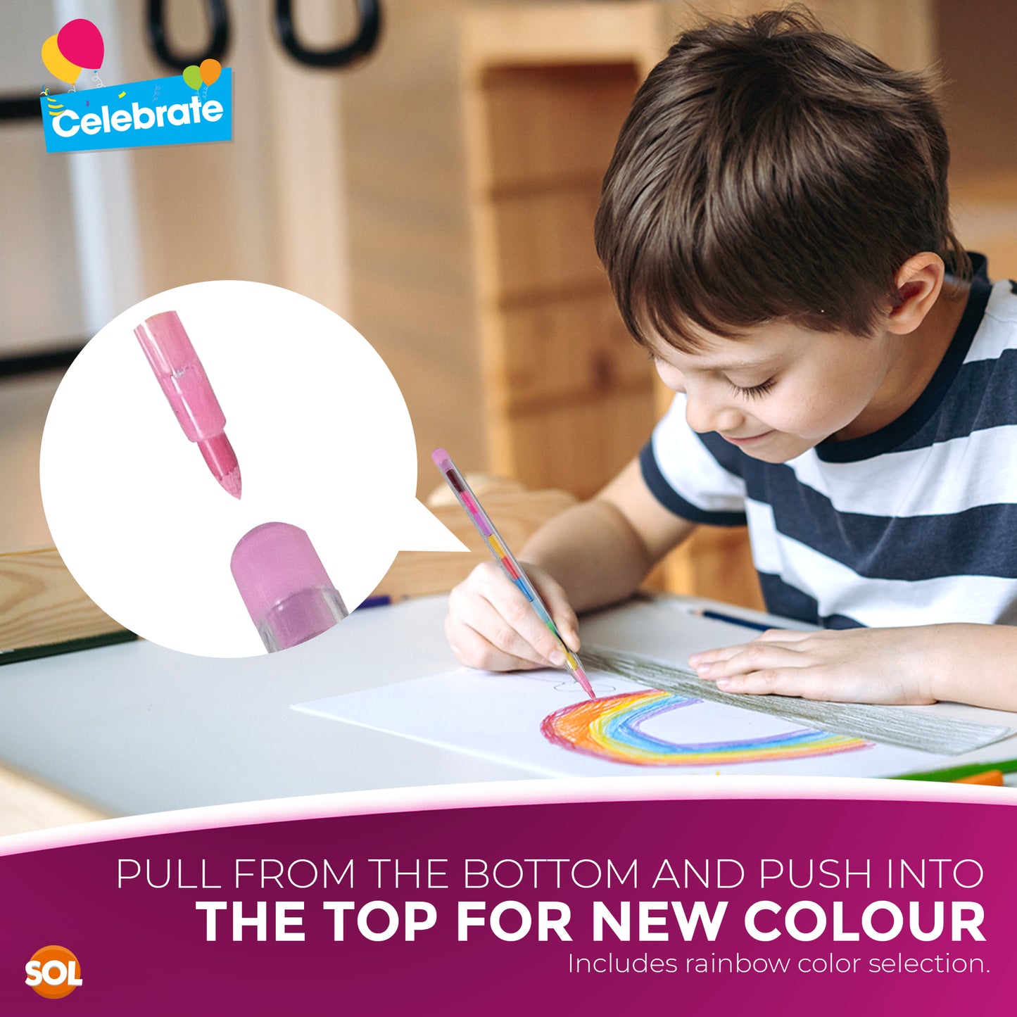 Rainbow Swap Point Crayons Twistable Mess-Free Colouring | 48 Pack