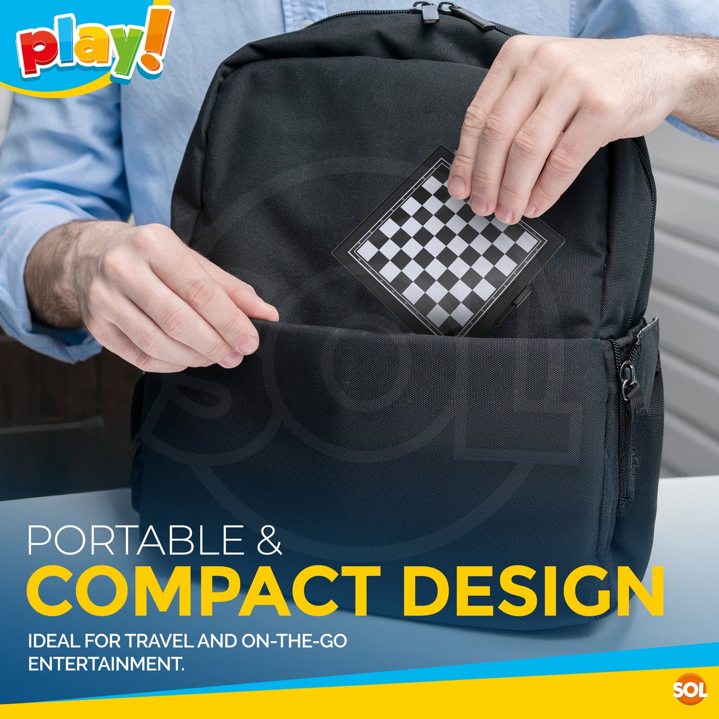 Magnetic Travel Games 4 in 1 Mini Pocket Board Set Adults & Kids