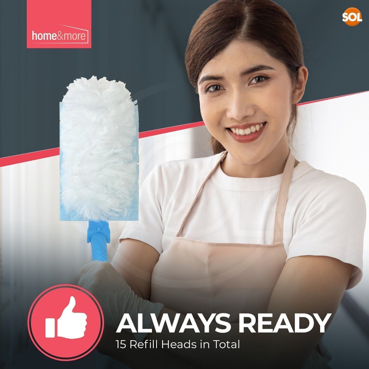 15-45 Fluffy Duster Refills Head Compatible for Pledge Swiffer Flash Dust Magnet