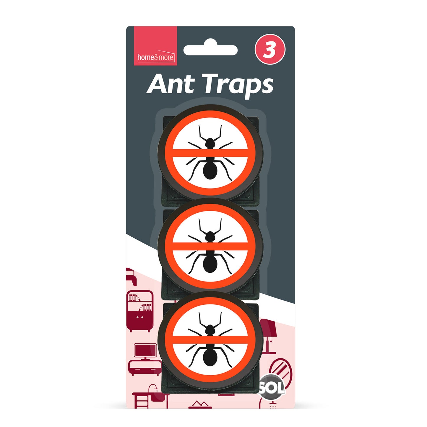 3pk-6pk Ant Trap Bait Stop Ants Killer Nest Station Insect Glue Outdoor Indoor
