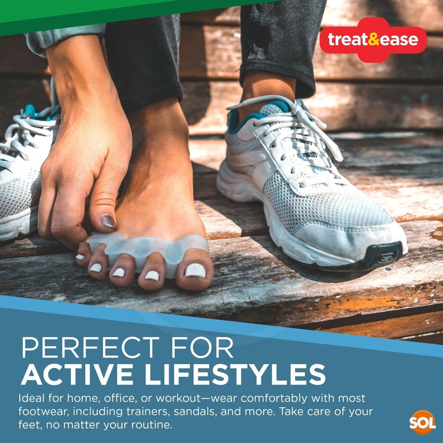 Silicone Toe Separator Gel Spreaders Straightener | 2 Pack