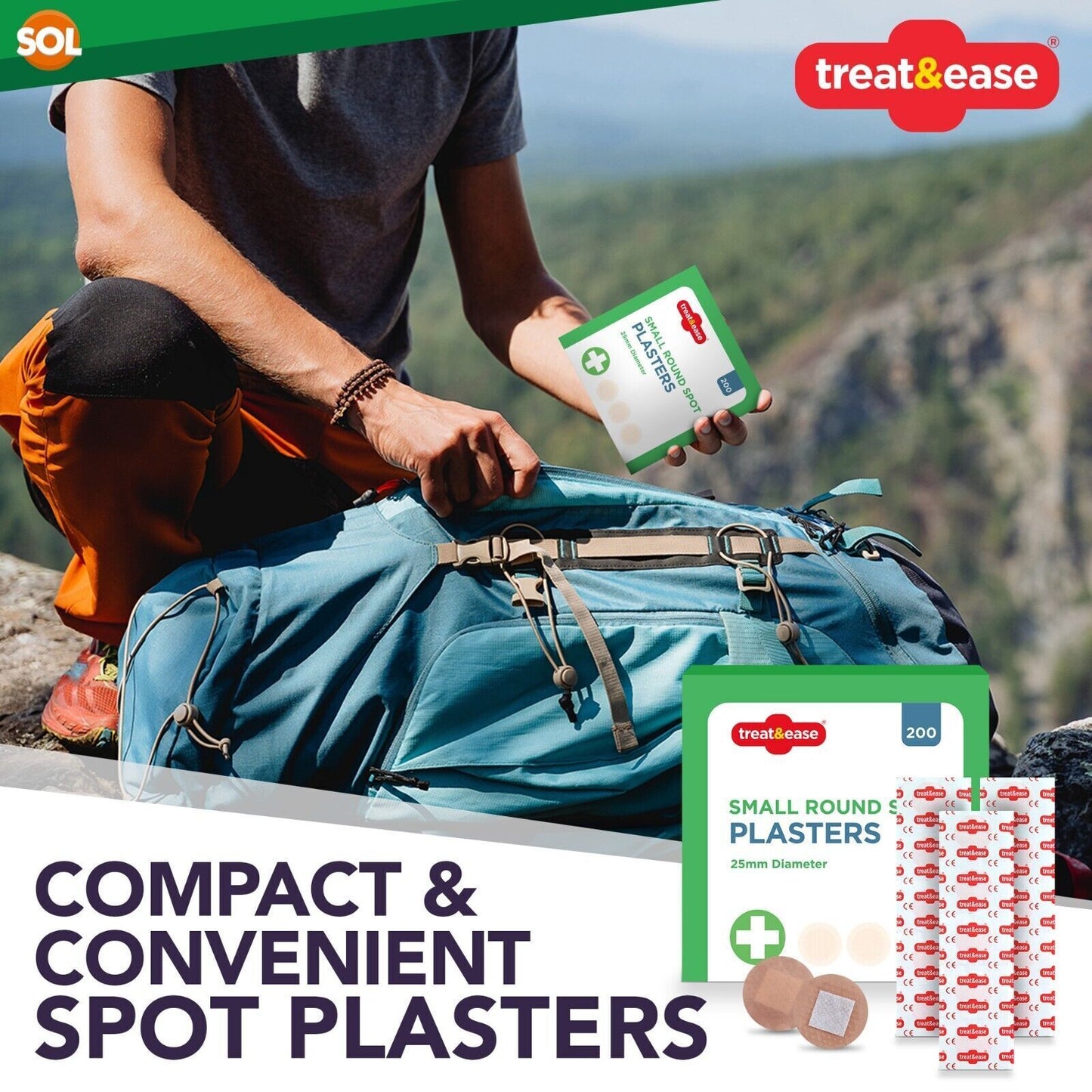 Round Spot Plasters 2.5cm Washproof First Aid | 400 Pack