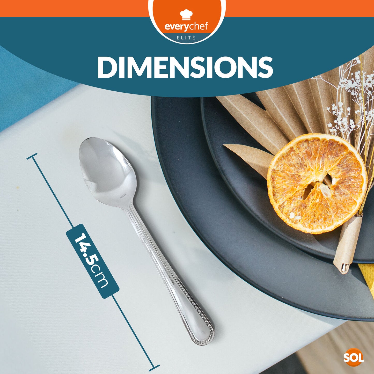 Stainless Steel Tea Spoons | Quality Cutlery Set | 6 Pack