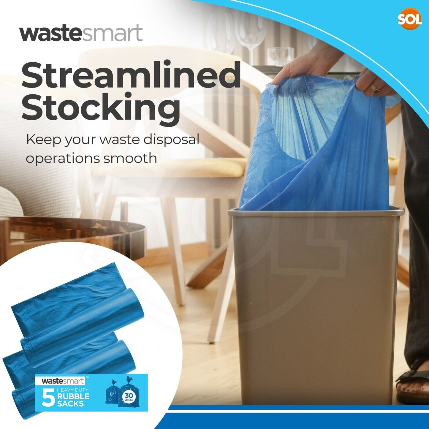 Blue Rubble Sacks Heavy Duty Large | 120 Pack
