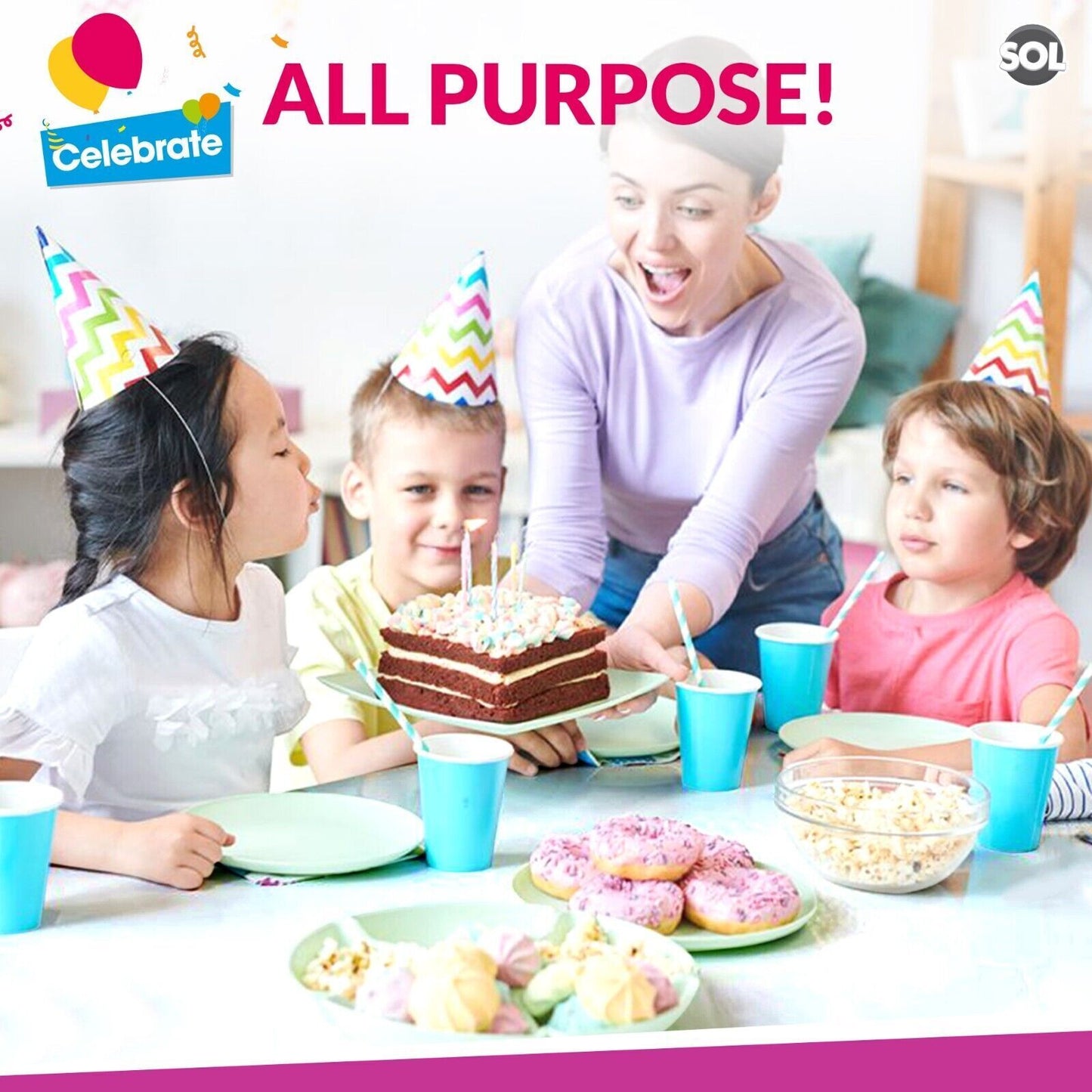 Plastic Table Cloth Covers Rectangular | Party Tableware | 2 Pack