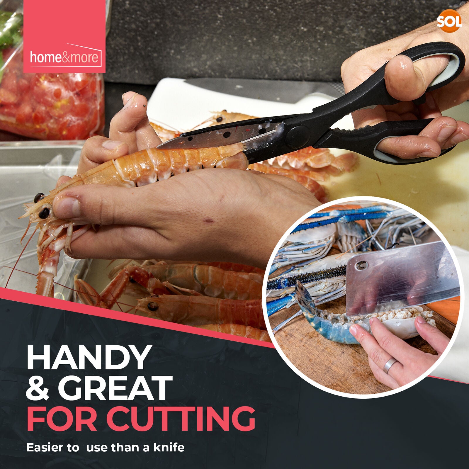 Stainless Steel Kitchen Scissors Set | Multi Purpose Heavy Duty Household Shears