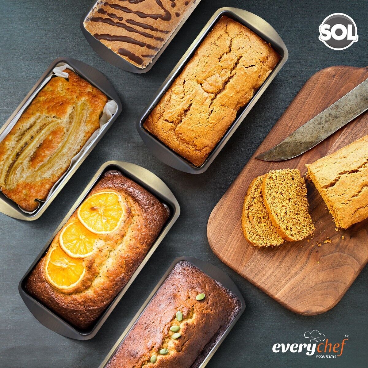 2-4 2lb Loaf Tin Set | 21 x 11 x 6.4 CM Bread Baking Cake Pan Oven Tray Bakeware