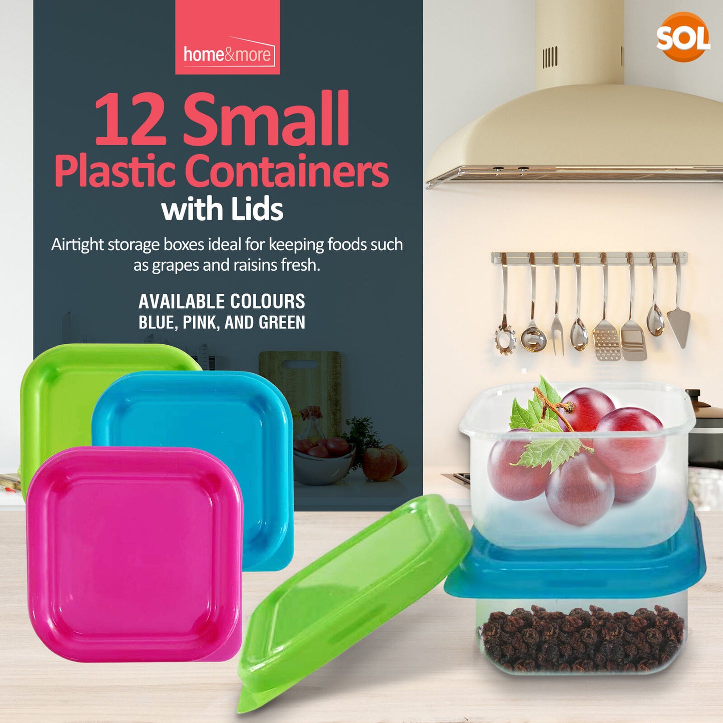 12pk Mini Plastic Storage Containers | Clear small boxes Jewelry box Food Pots