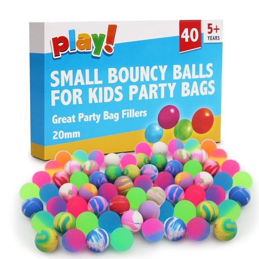 Small Bouncy Balls | Kids Toy Party Bag Fillers | 40 Pack