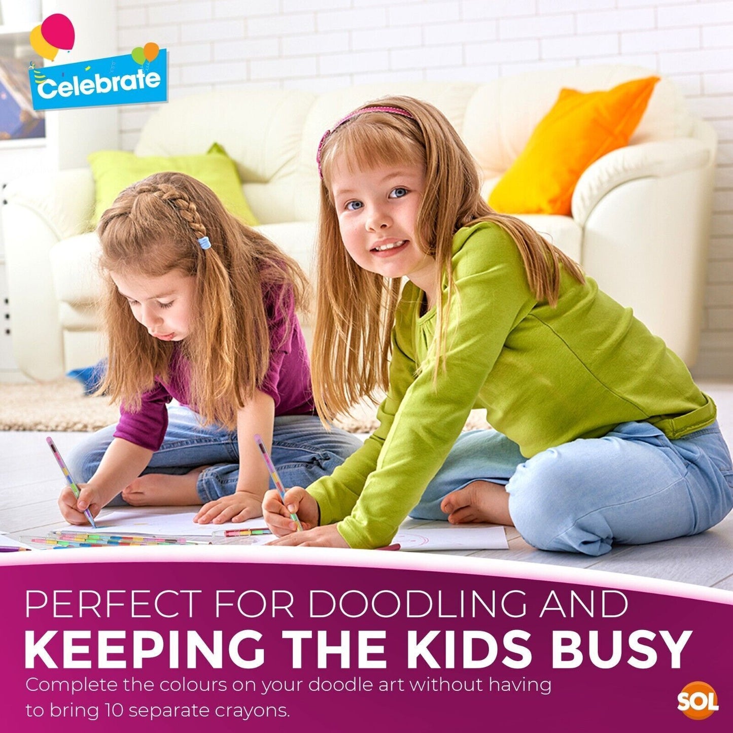 Swap Point Crayons | Stacker Swop Pencils Kids Party Favours | 12 Pack