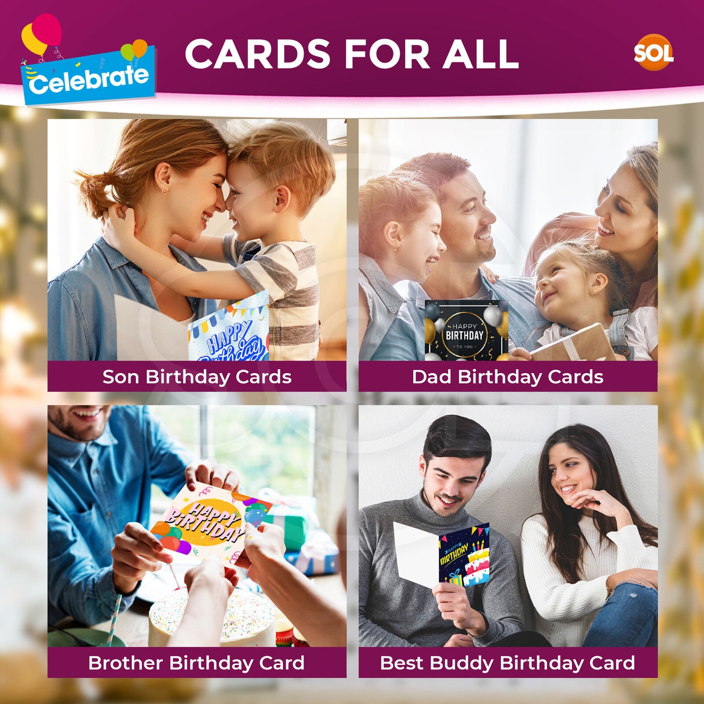 Happy Birthday Cards Mixed Pack | Male & Female Designs with Envelopes | 20 Pack