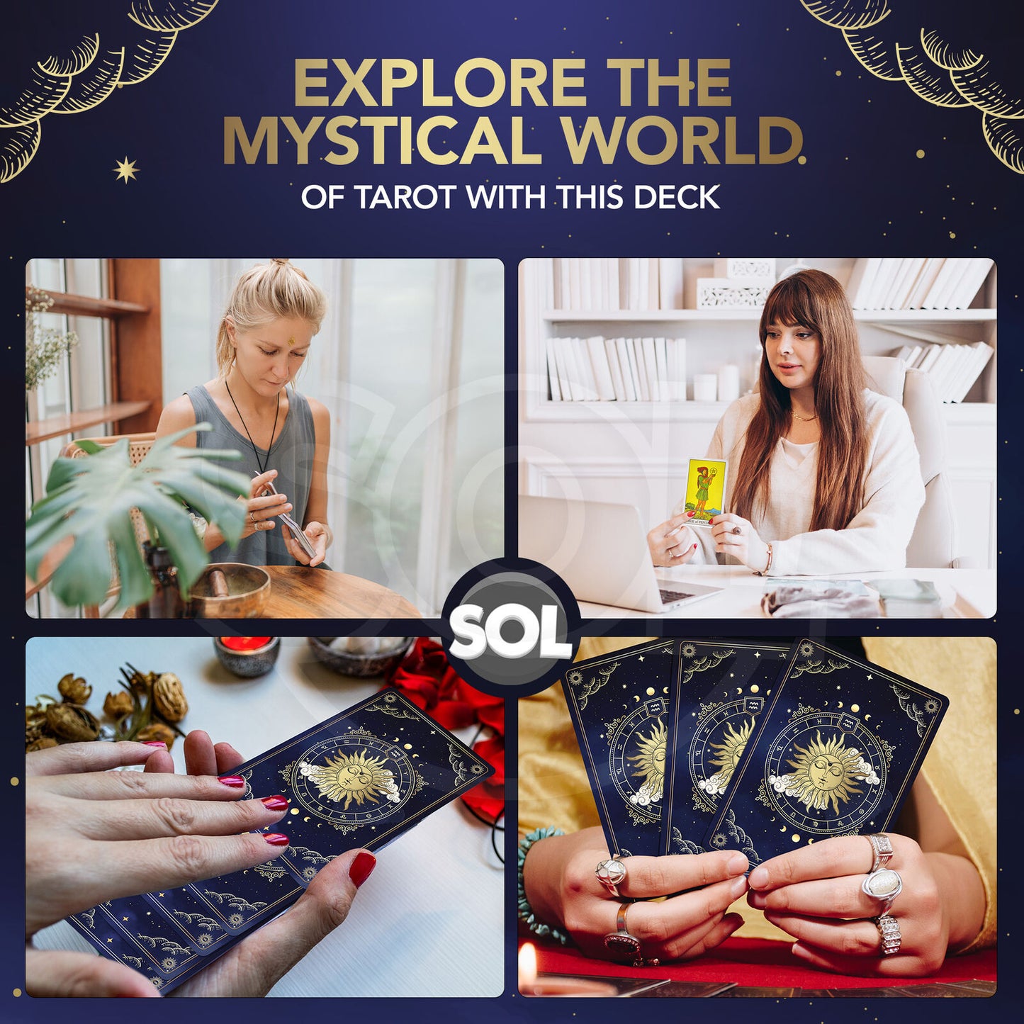 Tarot Cards Deck Set | Beginners Guide Book Party Game | 78 Cards